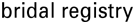 bridal registry