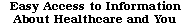 Easy Access to Indormation About Healthcare and You.